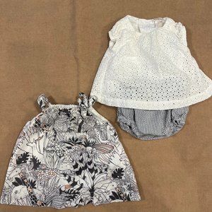 Baby Girl One-Piece and (2) Matching Tops